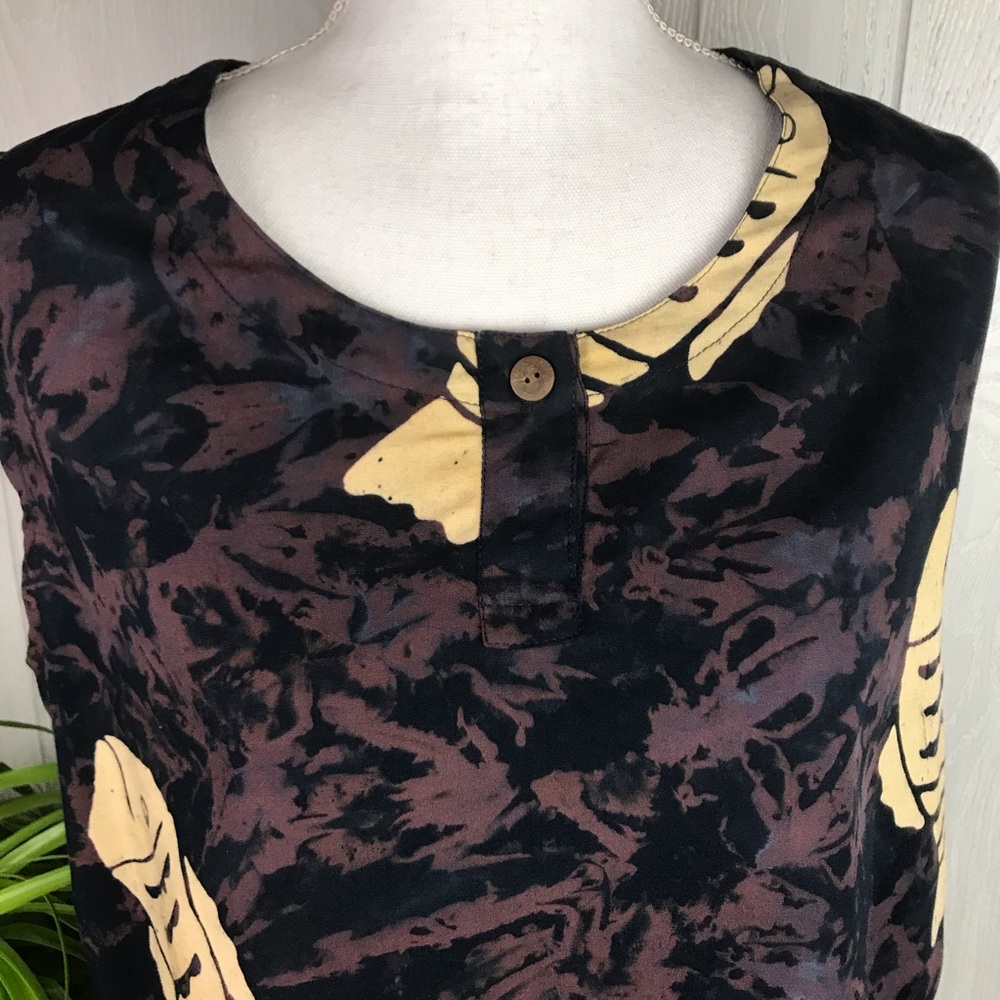 NWOT Vintage Handmade boho one of a kind fish print tank top - Picture 4 of 8